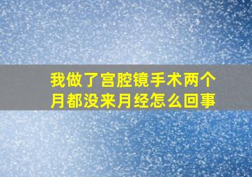 我做了宫腔镜手术两个月都没来月经怎么回事