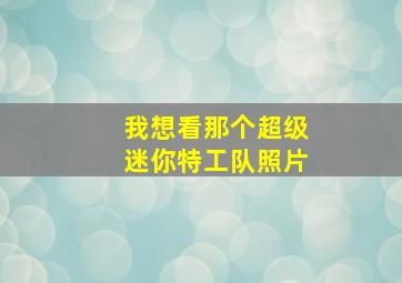 我想看那个超级迷你特工队照片