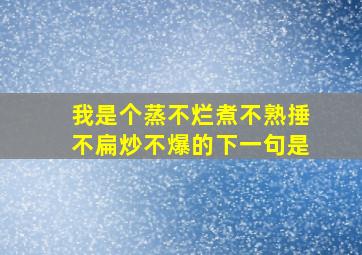 我是个蒸不烂煮不熟捶不扁炒不爆的下一句是