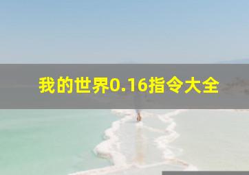 我的世界0.16指令大全