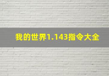 我的世界1.143指令大全