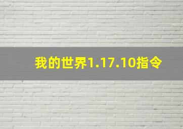 我的世界1.17.10指令