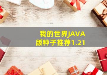 我的世界JAVA版种子推荐1.21