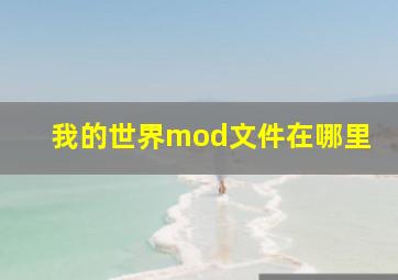 我的世界mod文件在哪里