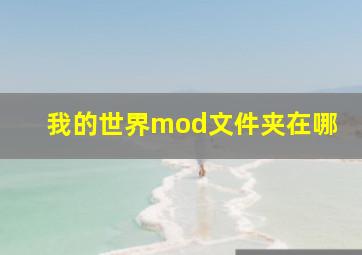 我的世界mod文件夹在哪