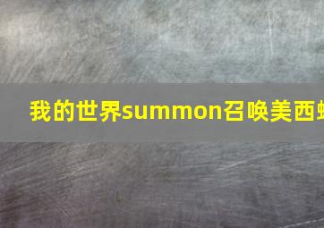 我的世界summon召唤美西螈