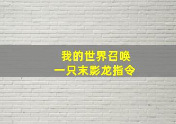 我的世界召唤一只末影龙指令