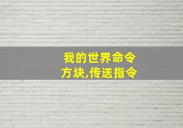 我的世界命令方块,传送指令