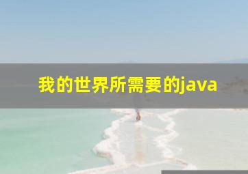 我的世界所需要的java