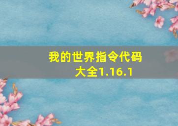 我的世界指令代码大全1.16.1