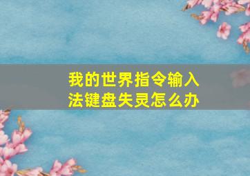 我的世界指令输入法键盘失灵怎么办