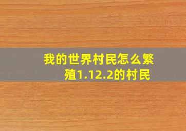 我的世界村民怎么繁殖1.12.2的村民