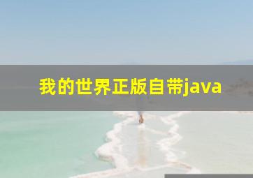 我的世界正版自带java