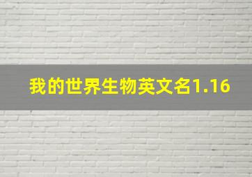 我的世界生物英文名1.16