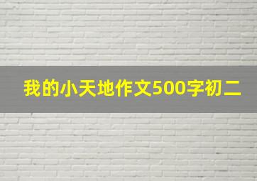 我的小天地作文500字初二