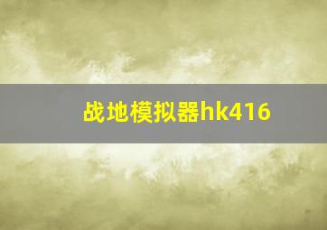 战地模拟器hk416