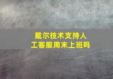 戴尔技术支持人工客服周末上班吗