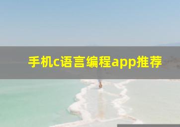 手机c语言编程app推荐