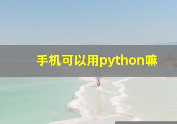 手机可以用python嘛