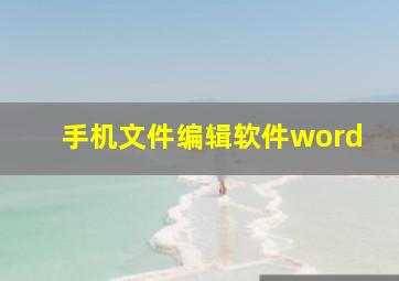 手机文件编辑软件word