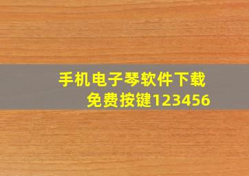 手机电子琴软件下载免费按键123456