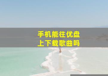 手机能往优盘上下载歌曲吗