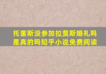 托雷斯没参加拉莫斯婚礼吗是真的吗知乎小说免费阅读