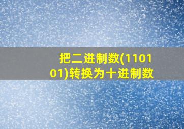 把二进制数(110101)转换为十进制数