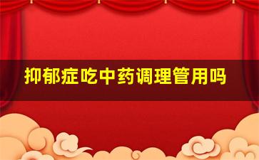 抑郁症吃中药调理管用吗