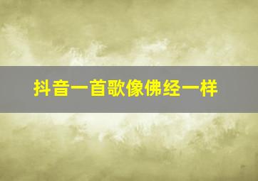 抖音一首歌像佛经一样