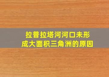 拉普拉塔河河口未形成大面积三角洲的原因