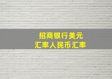 招商银行美元汇率人民币汇率