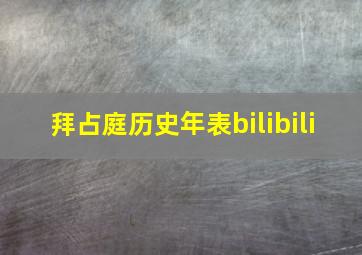 拜占庭历史年表bilibili