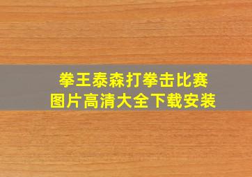 拳王泰森打拳击比赛图片高清大全下载安装