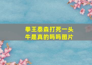 拳王泰森打死一头牛是真的吗吗图片