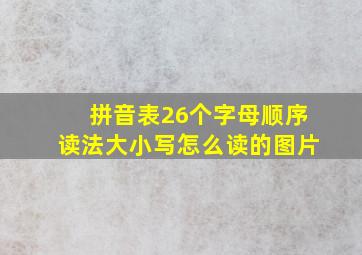 拼音表26个字母顺序读法大小写怎么读的图片