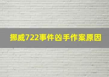 挪威722事件凶手作案原因