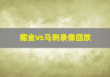 掘金vs马刺录像回放