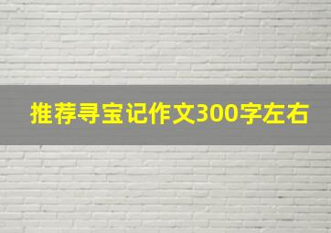 推荐寻宝记作文300字左右