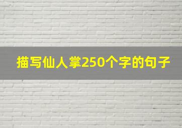 描写仙人掌250个字的句子