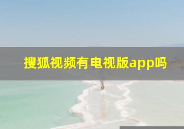 搜狐视频有电视版app吗