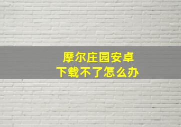 摩尔庄园安卓下载不了怎么办