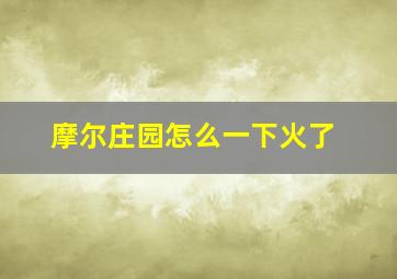 摩尔庄园怎么一下火了