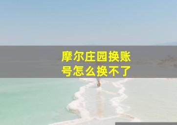 摩尔庄园换账号怎么换不了