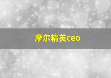 摩尔精英ceo