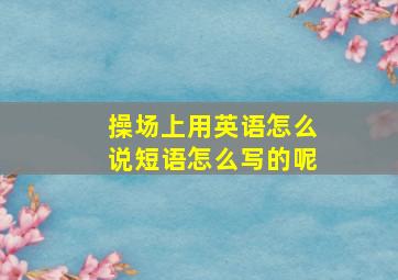 操场上用英语怎么说短语怎么写的呢