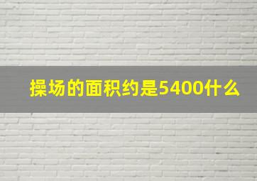 操场的面积约是5400什么