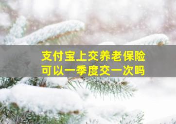 支付宝上交养老保险可以一季度交一次吗