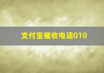 支付宝催收电话010