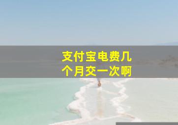 支付宝电费几个月交一次啊